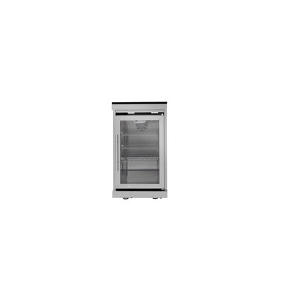 Armoire pour réfrigérateur à boissons sous le comptoir - capacité de 68 L avec porte en acier inoxydable