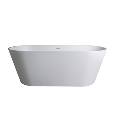 65 Inch Freestanding Solid Surface Soaking Bathtub For Bathroom