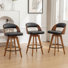 Ensemble de 3 tabourets de comptoir pivotants Chandler