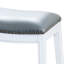 Tabouret de bar de 30 po, cuir blanc et noir, structure en bois franc massif pour une durabilité dans la cuisine Siège confortable avec mousse haute, s'adapte aux environnements-1703432052-1703431944