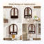Armoire murale arquée avec portes en miroir et tablettes réglables-133672392