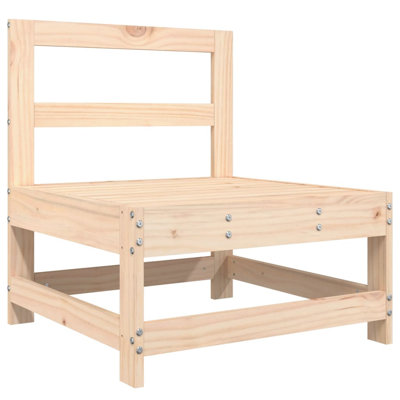Ophelia & Co. Patio Middle Sofas 2 Pcs Solid Wood Pine by Ophelia & Co.