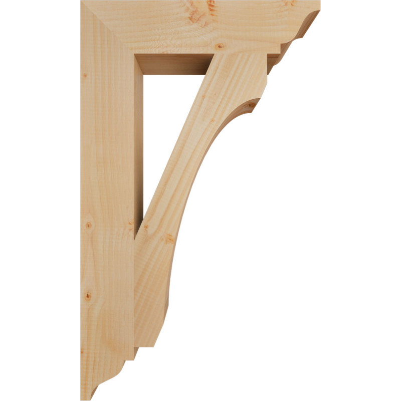Support en bois rustique traditionnel BKTLEC01, Douglas (lisse), H 30 po x l 3,5 po x P 18 po