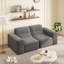 Canapé modulaire touffeté 83,6 po - Canapé 3 places en chenille étincelante de luxe avec support ergonomique et assise profonde-651315098