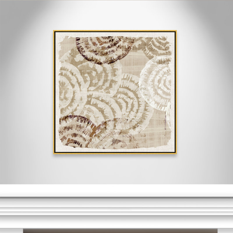 Whicker Pattern II Print by Eva Watts, Gold, 37.5" H x 37.5" W