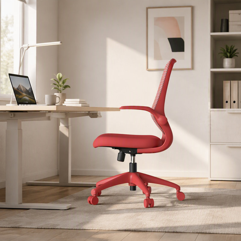 Chaise de bureau ergonomique, Rouge, Red
