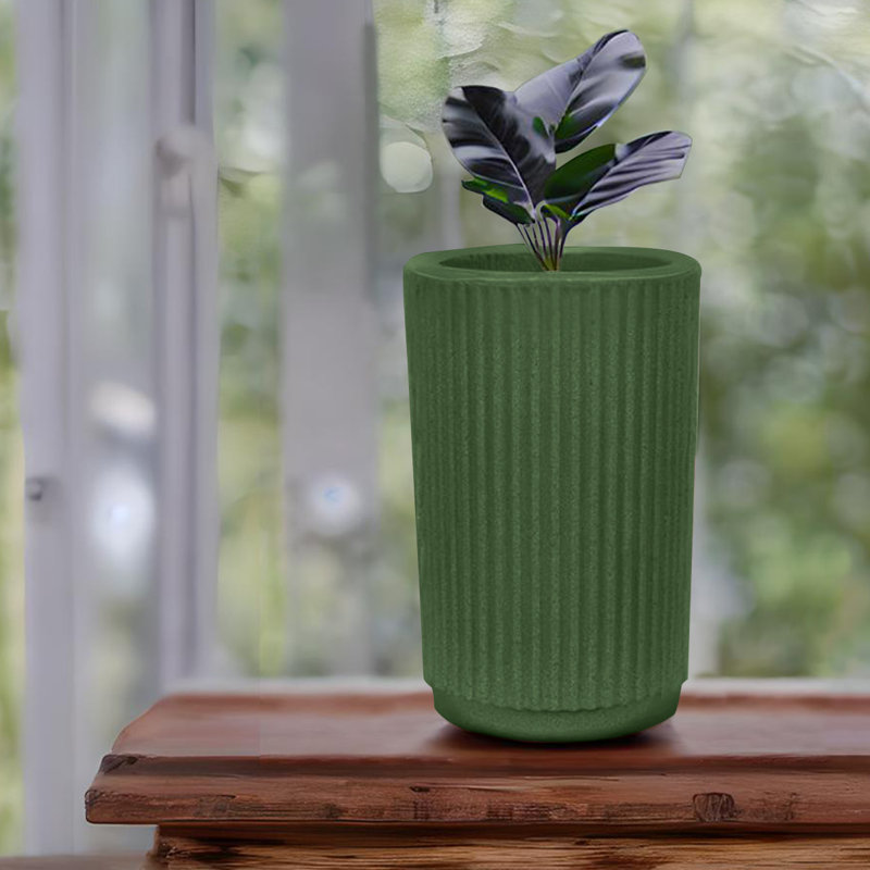 Pot à fleurs écologique 13,8 pouces Cohby ECOBO, quatre saisons intérieur / extérieur Garoa, Vert