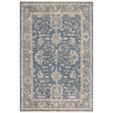 Oriental Hand-Knotted Blue / Grey Area Rug