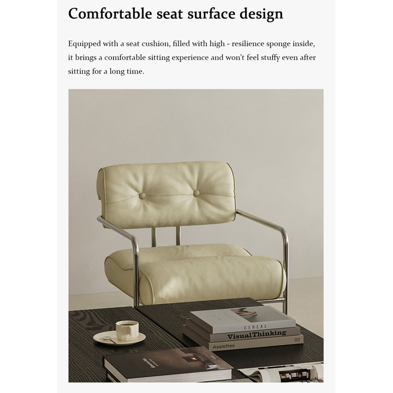 Fauteuil de style Bauhaus en acier inoxydable Nappi Homestay Hotel.
