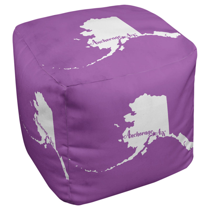 Repose-pieds à cubes alaska ancrage, Violet