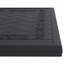 L 59,05 po x l 35,43 po, table de salle à manger en aluminium coulé avec cadre noir et texture sculptée sur le plateau de table