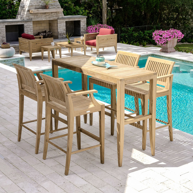 Westminster Teak Outdoor Teak Bar Table