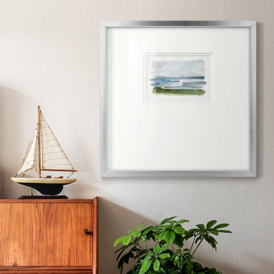«Coastline Splash II», reproduction d'art encadrée