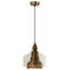 Luminaire suspendu en forme de cloche en laiton brossé l 7 po Martin