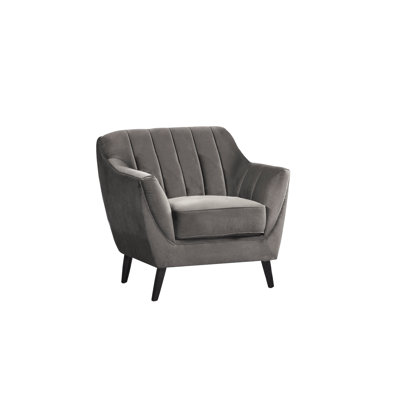 Chaise, velours bleu marine