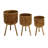 S/3 Bamboo Planters 11/13/15" Brown