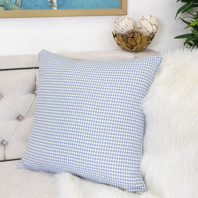 Plaid Cotton Blend Throw Pillow
