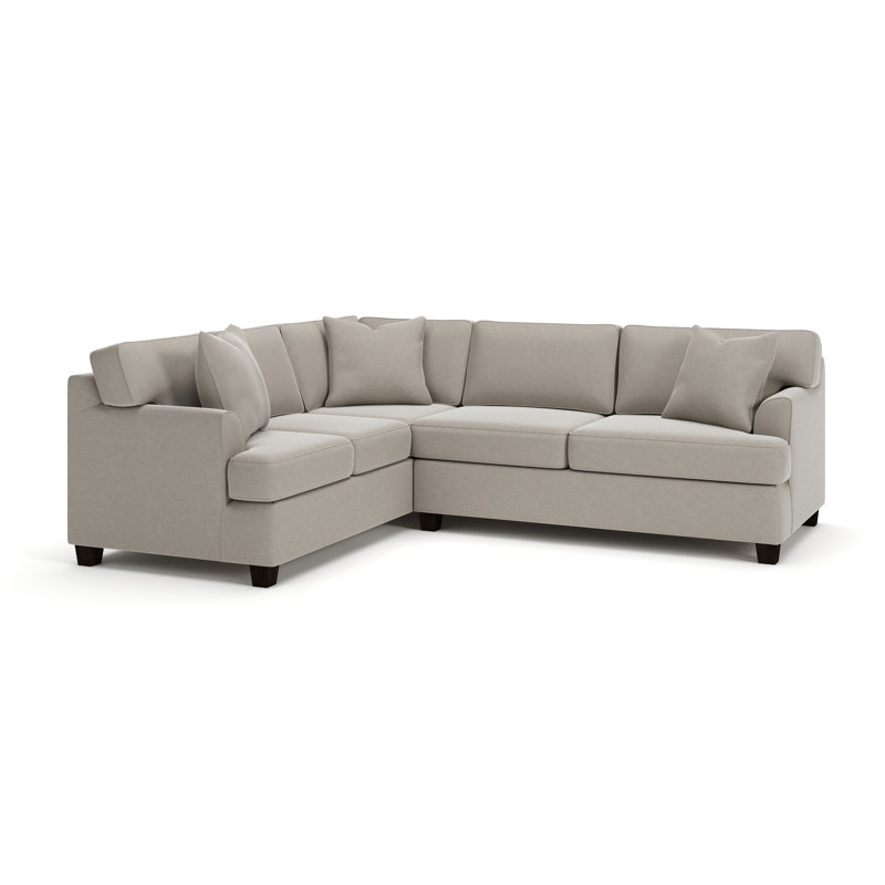 Conradina Upholstered L-Sectional, Drusky Linen Sustain® Basketweave, Left Hand Facing
