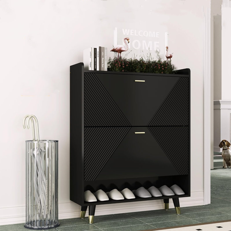 Rangement pour chaussures Enijah, Noir