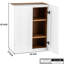 Armoire murale laquée blanche ，，， 3 With avec 2 portes et 3 tablettes pour le garage, la cuisine, la salle de bain, le rangement, les tablettes réglables, le caoutchouc