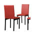 Chaises de salle à manger en similicuir et cadre en métal, ensemble de 4-1182129268