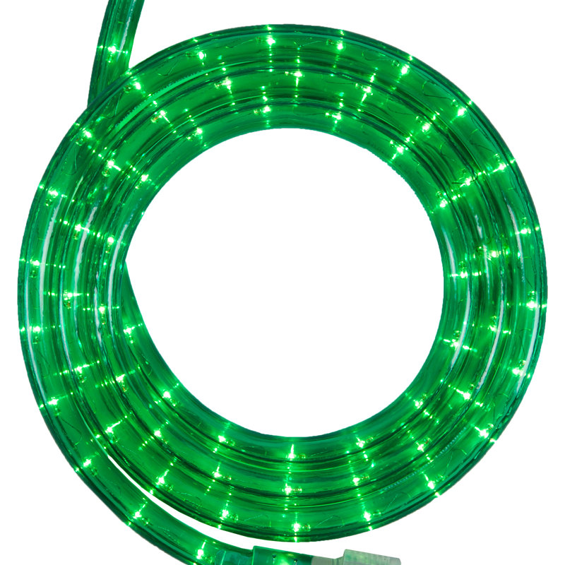 18ft Green Incandescent Outdoor Christmas Rope Lights