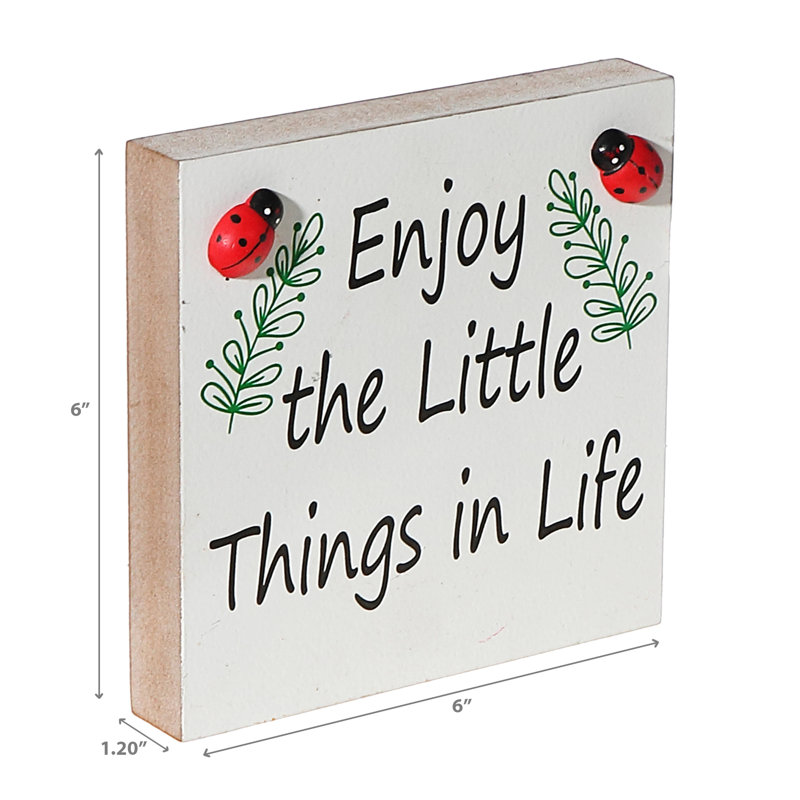 Plaque décorative «Enjoy the Little Things in Life»