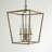 Rhys 4-Light Dimmable Iron Geometric Lantern Chandelier-603537376