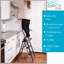Escabeau pliable à 3 marches pour la cuisine, le garde-manger, le placard ou le bureau à domicile - Escabeau pliant et léger en aluminium avec main courante (noir)-105896605