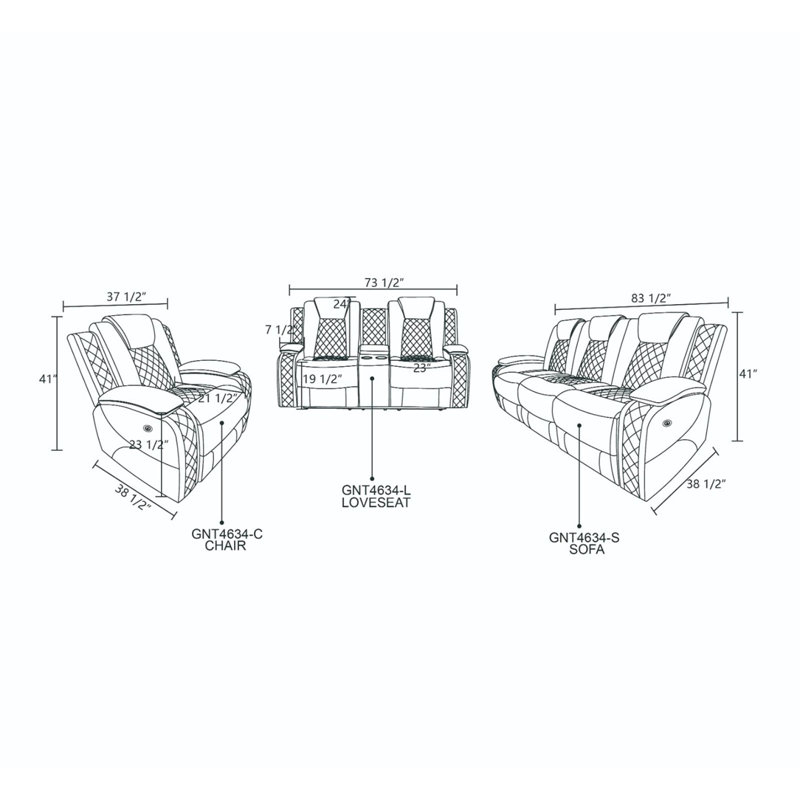 Serenity Dream Power Recliner Sofa Loveseat Chair Set