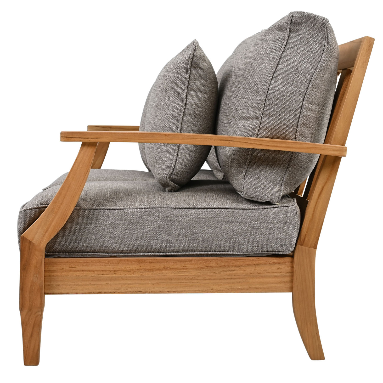 Clairmont Teakwood Patio Loveseat, Taupe
