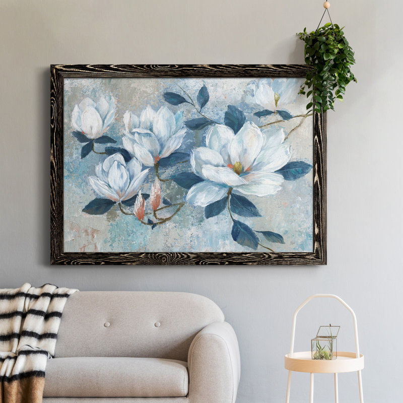 «Spring Bloom I», peinture sur toile encadrée, H 31,5 po x l 23,5 po x P 1,5 po, Noir