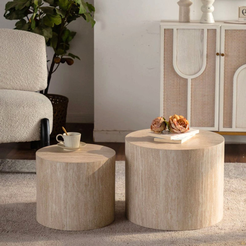 Ensemble de 2 tables basses rondes Nesting