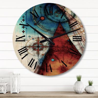 Horloge murale en bois massif Ameerah