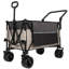 Chariot pliable multifonctionnel à roulettes avec poignée pivotante et roues tout-terrain à 360 ° - Conception robuste et réglable, grande capacité de transport, d'épicerie et d'utilisation à l'extérieur-113640583