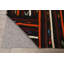 Tapis noir/orange en laine fait main kilim Anndrea