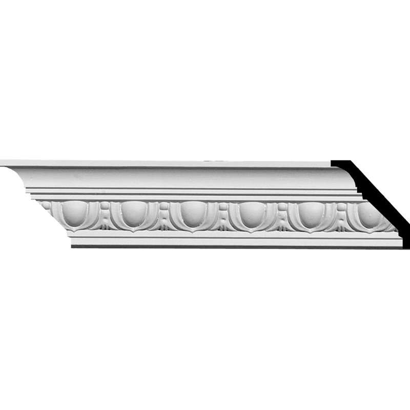 White Polyurethane Egg & Dart Crown Moulding 94.5"