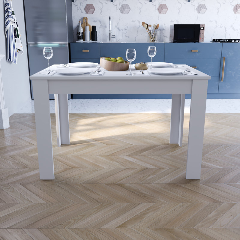 Iriemi Dining Table, White, 74cm H x 117cm L x 76.5cm W