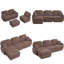 Canapé modulaire surdimensionné en L Chenille CloudHaven-95074186