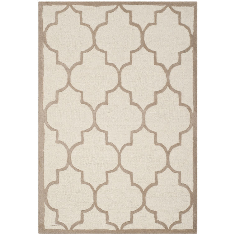 Rotteck Geometric Wool Hand Woven Area Rug