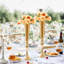 2PCS 56cm/22.05” Tall Wedding Flower Vase Metal Gold Trumpet for Tables