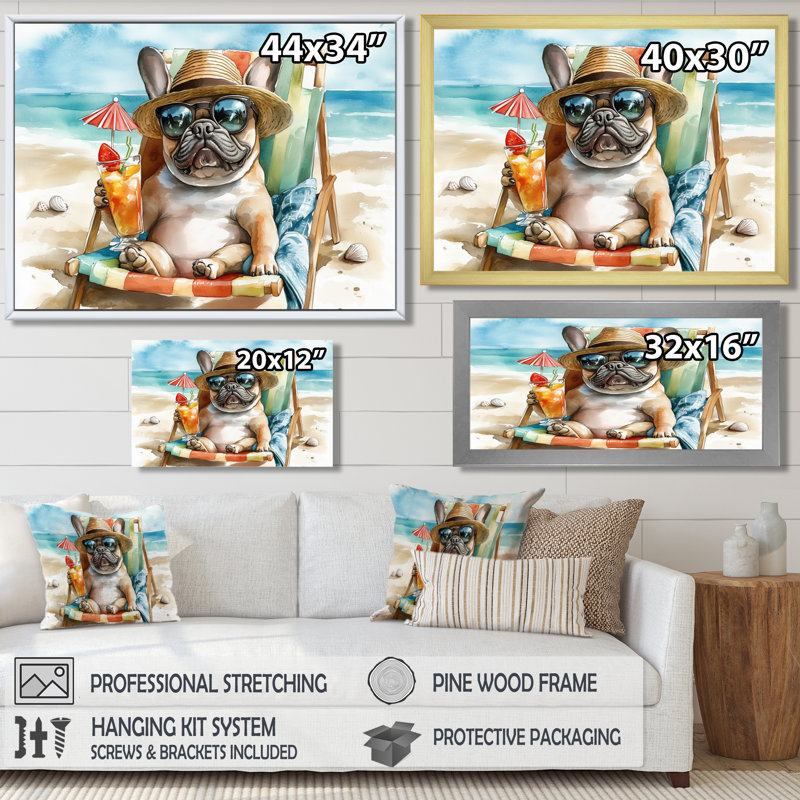 Sauve - reproductions encadrées d'animaux côtiers, Toile avec cadre flottant noir, H 12 po x l 20 po x P 1 po