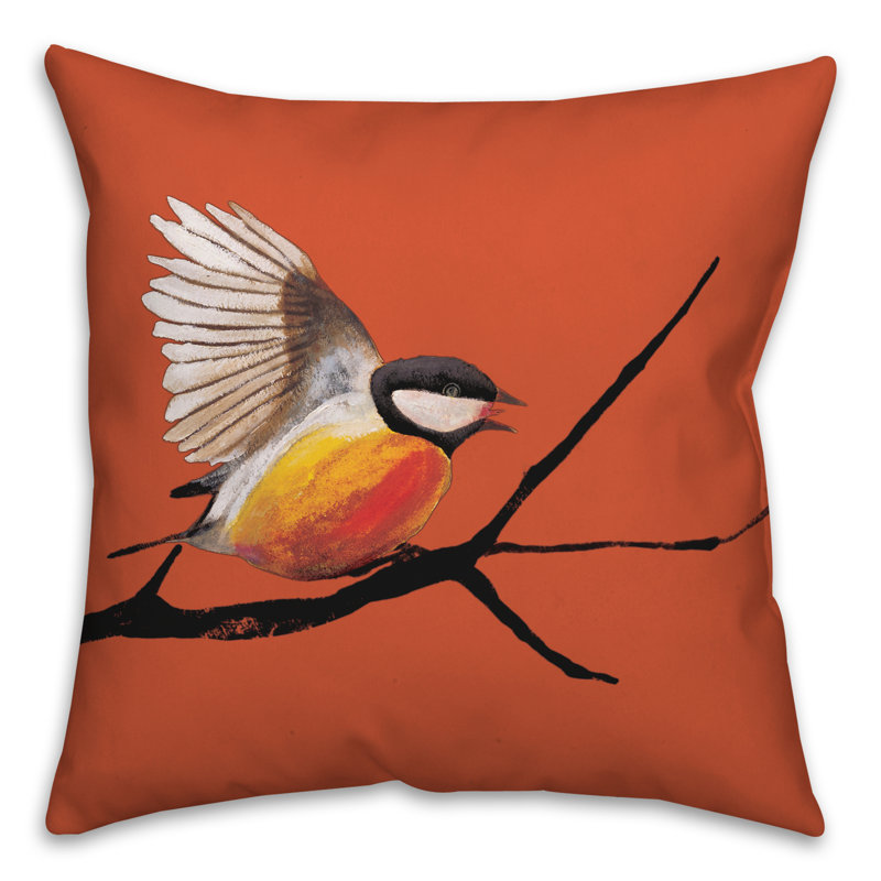 Housse de coussin d'extérieur carré et insert, Orange