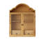 Armoire murale vintage en bois massif avec un élégant plateau ondulé