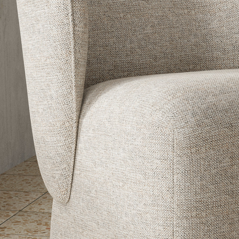 Chaise rembourrée avec accoudoirs, Lin lin