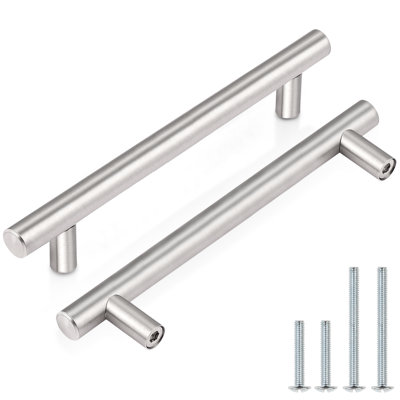Probrico 5-1/16 inch (128mm) Center to Center Bar Pulls Cabinet Handles Stainless Steel Brushed Nickel