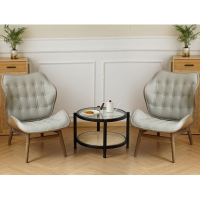Jeyshan Upholstered Tufted Wingback Chair