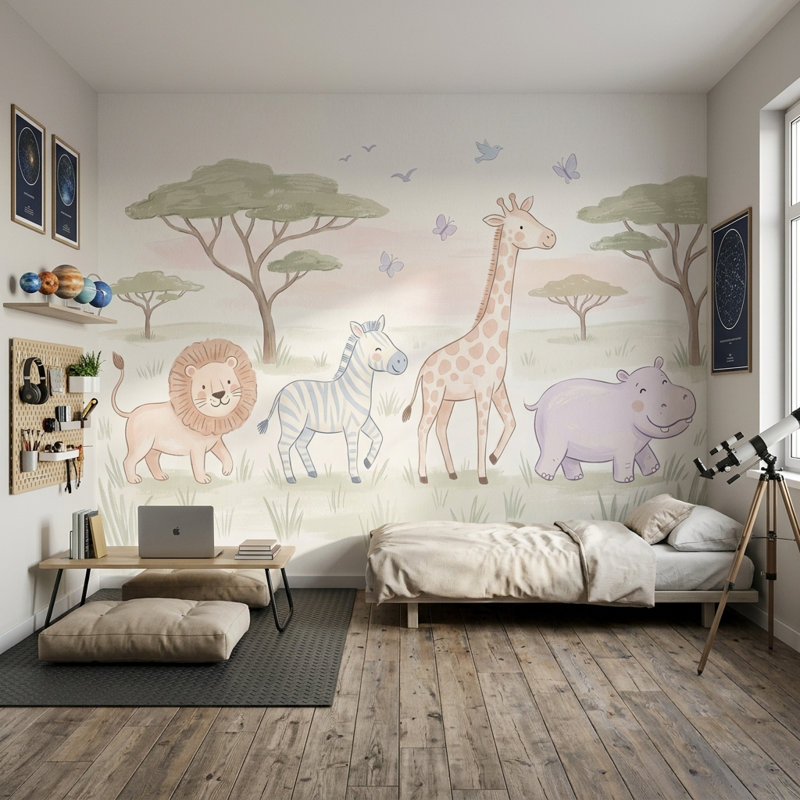 Safari Safari, Non tissé, 140 po x 108 po