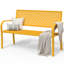 Banc d'extérieur classique en métal (jaune)-526304058