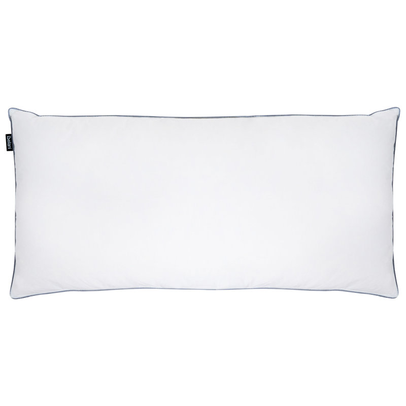 3-Chamber Bed Pillow TEIDE Low Duck Feathers and Down 40 x 80 cm White, 40 x 80 cm, 7cm